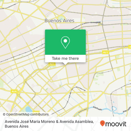 Mapa de Avenida José María Moreno & Avenida Asamblea