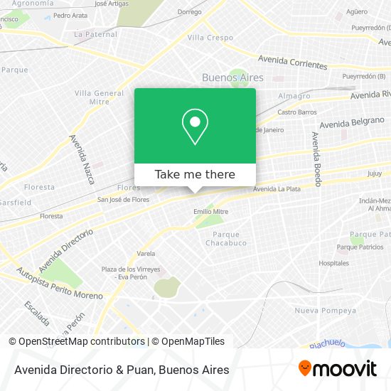 Avenida Directorio & Puan map