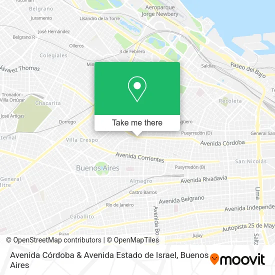 Avenida Córdoba & Avenida Estado de Israel map