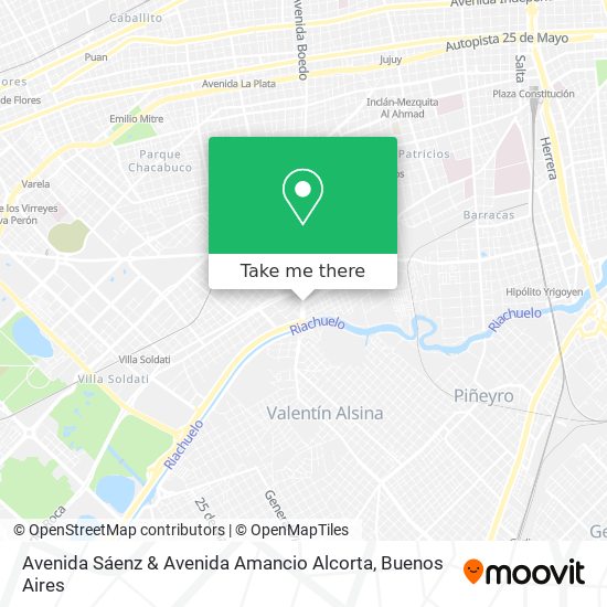 Mapa de Avenida Sáenz & Avenida Amancio Alcorta