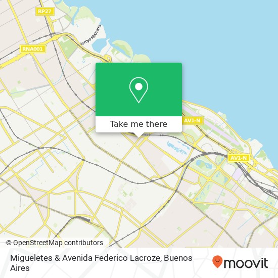 Migueletes & Avenida Federico Lacroze map