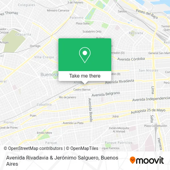 Avenida Rivadavia & Jerónimo Salguero map