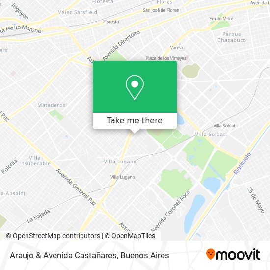 Araujo & Avenida Castañares map