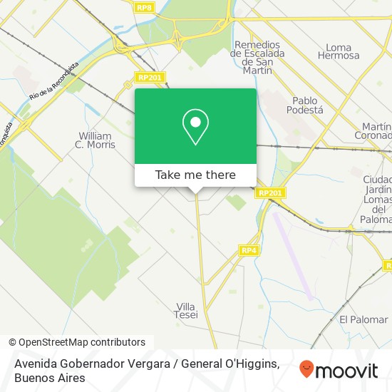 Avenida Gobernador Vergara / General O'Higgins map