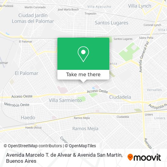 Avenida Marcelo T. de Alvear & Avenida San Martín map