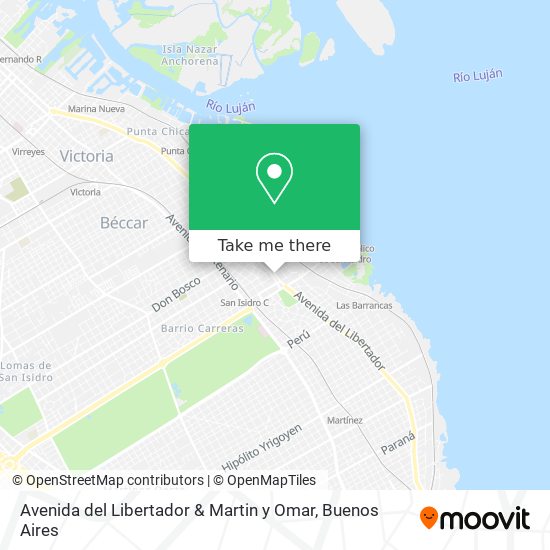 Avenida del Libertador & Martin y Omar map