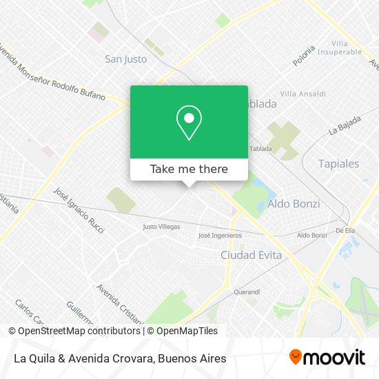 La Quila & Avenida Crovara map