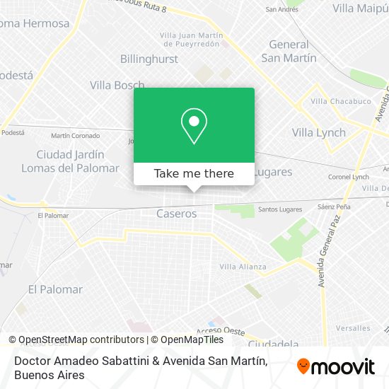 Doctor Amadeo Sabattini & Avenida San Martín map