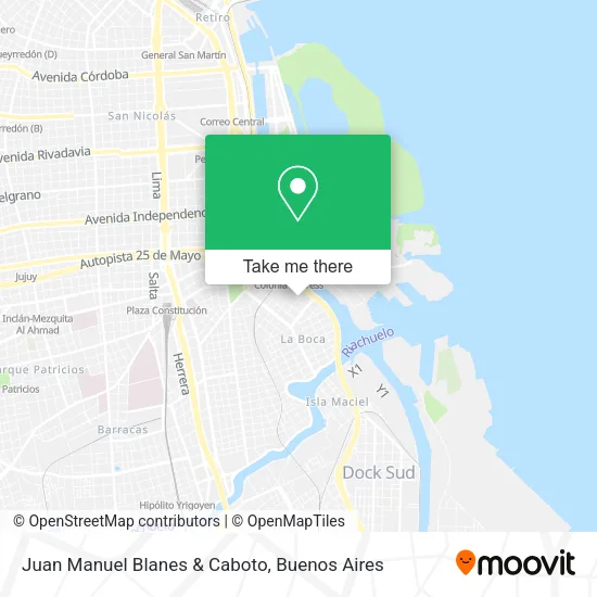 Juan Manuel Blanes & Caboto map