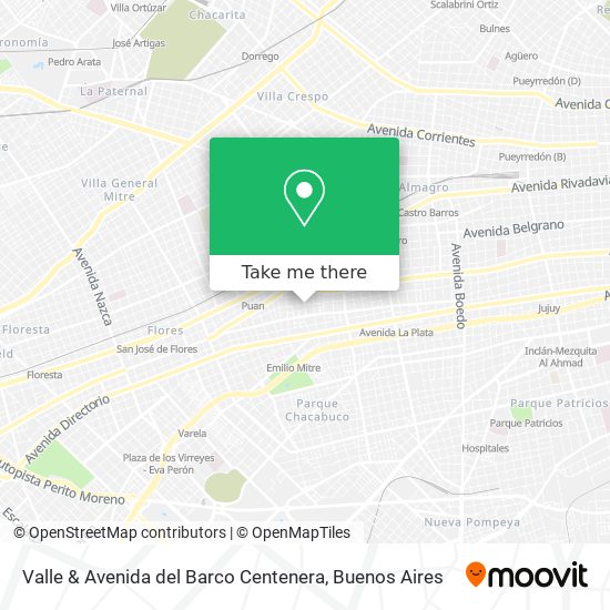 Mapa de Valle & Avenida del Barco Centenera