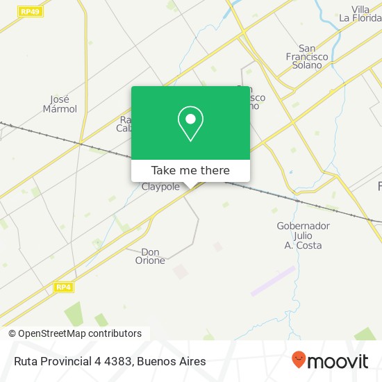 Ruta Provincial 4 4383 map