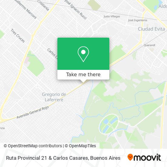 Mapa de Ruta Provincial 21 & Carlos Casares