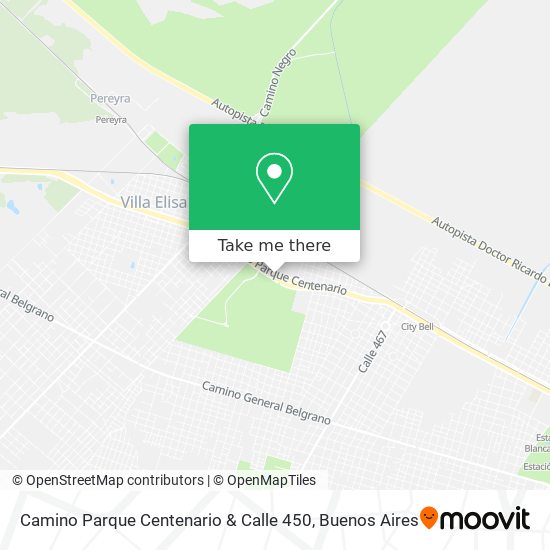 Camino Parque Centenario & Calle 450 map