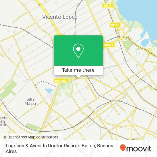 Lugones & Avenida Doctor Ricardo Balbín map