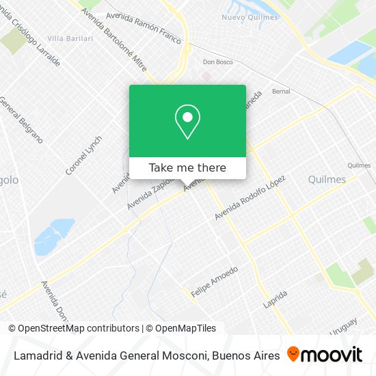 Lamadrid & Avenida General Mosconi map