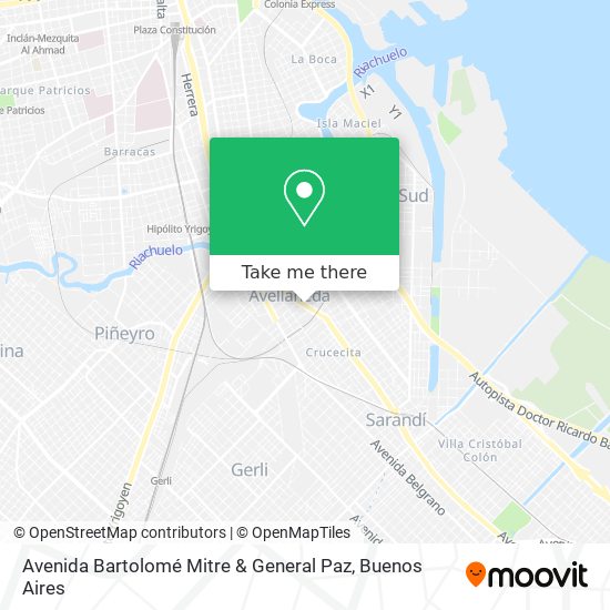 Avenida Bartolomé Mitre & General Paz map