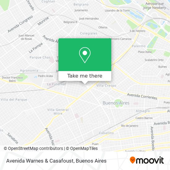 Mapa de Avenida Warnes & Casafoust