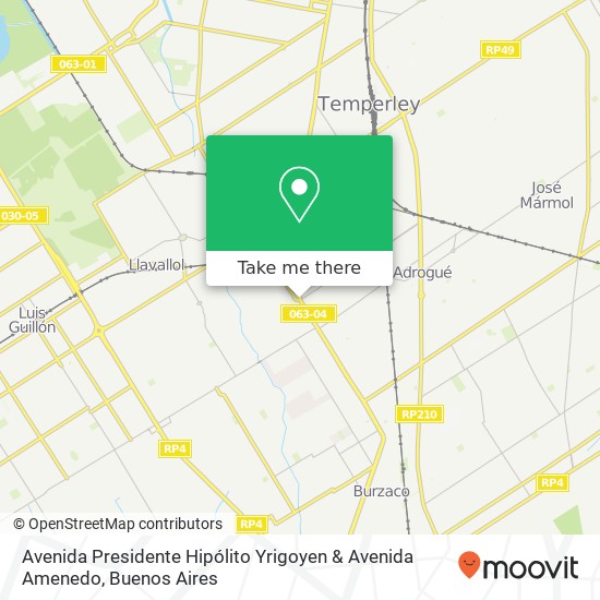 Avenida Presidente Hipólito Yrigoyen & Avenida Amenedo map