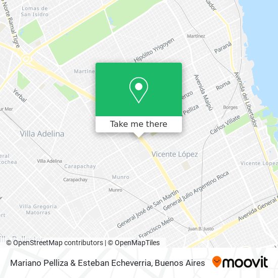 Mariano Pelliza & Esteban Echeverria map