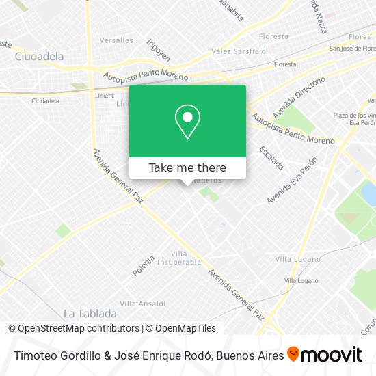 Timoteo Gordillo & José Enrique Rodó map