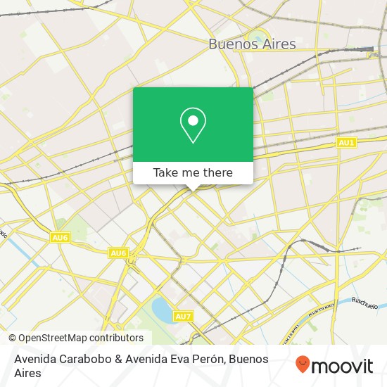 Avenida Carabobo & Avenida Eva Perón map
