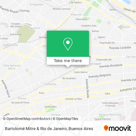Mapa de Bartolomé Mitre & Río de Janeiro