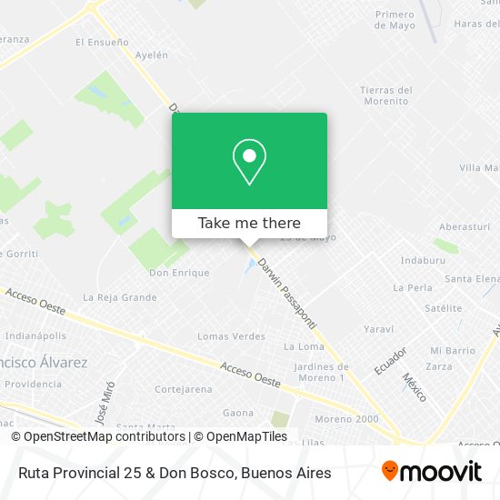 Ruta Provincial 25 & Don Bosco map