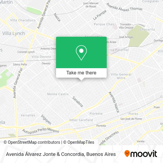 Mapa de Avenida Álvarez Jonte & Concordia
