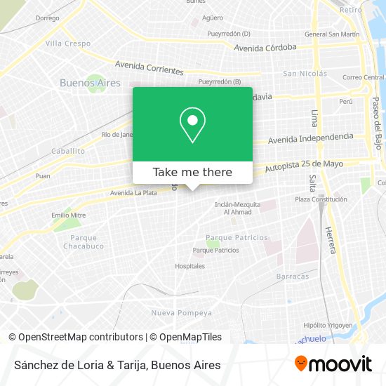 Sánchez de Loria & Tarija map