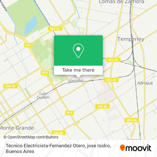 Mapa de Técnico Electricista-Fernandez Otero, jose Isidro