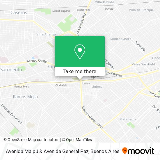 Avenida Maipú & Avenida General Paz map