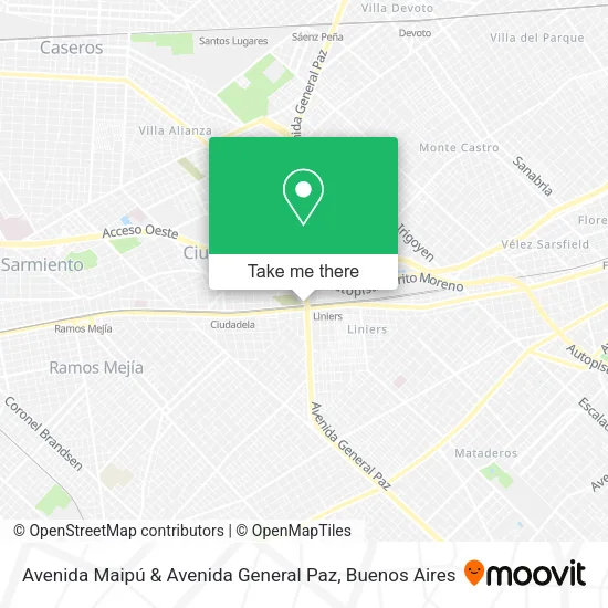 Mapa de Avenida Maipú & Avenida General Paz