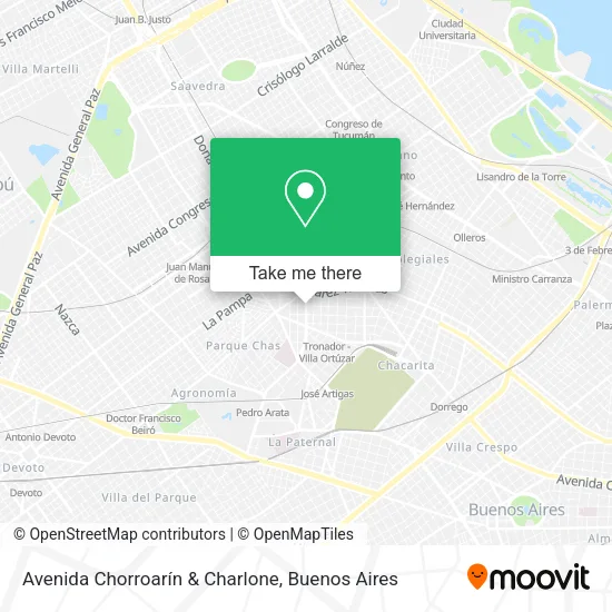 Avenida Chorroarín & Charlone map
