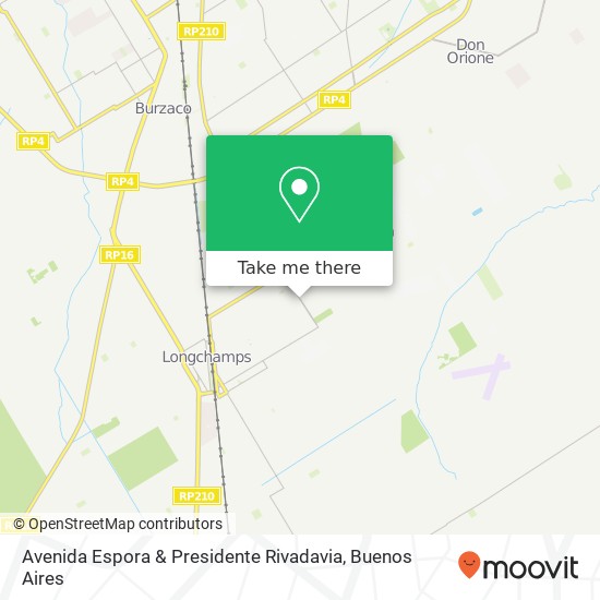 Avenida Espora & Presidente Rivadavia map