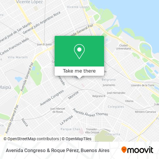 Avenida Congreso & Roque Pérez map