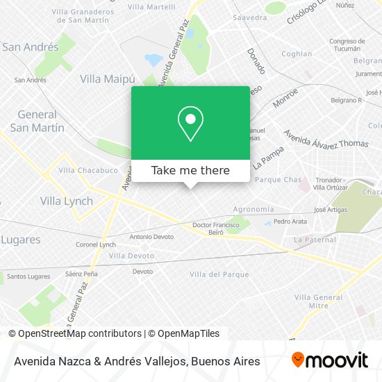 Mapa de Avenida Nazca & Andrés Vallejos