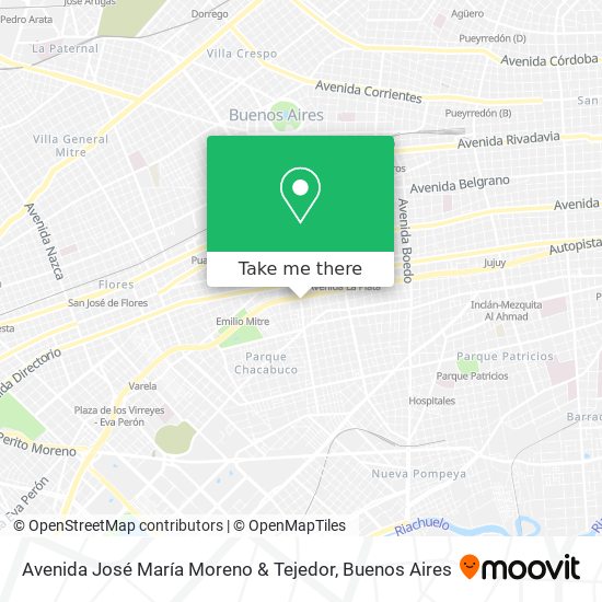 Mapa de Avenida José María Moreno & Tejedor