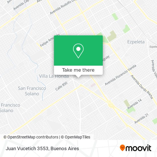 Juan Vucetich 3553 map