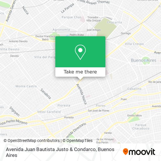 Avenida Juan Bautista Justo & Condarco map