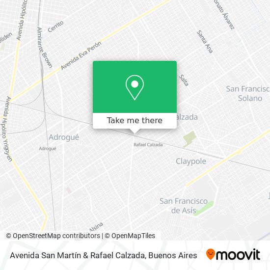 Avenida San Martín & Rafael Calzada map