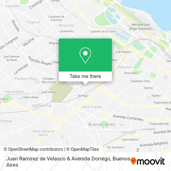 Mapa de Juan Ramirez de Velasco & Avenida Dorrego