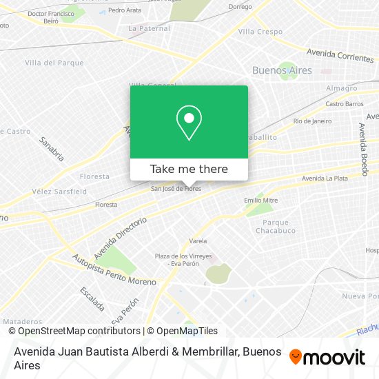 Mapa de Avenida Juan Bautista Alberdi & Membrillar