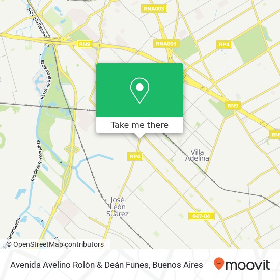 Mapa de Avenida Avelino Rolón & Deán Funes