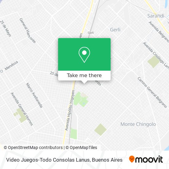 Video Juegos-Todo Consolas Lanus map