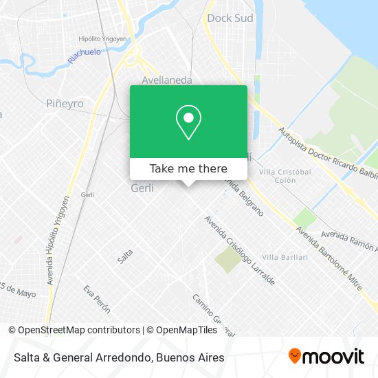 Salta & General Arredondo map