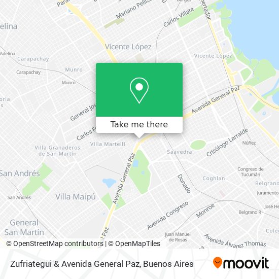 Zufriategui & Avenida General Paz map