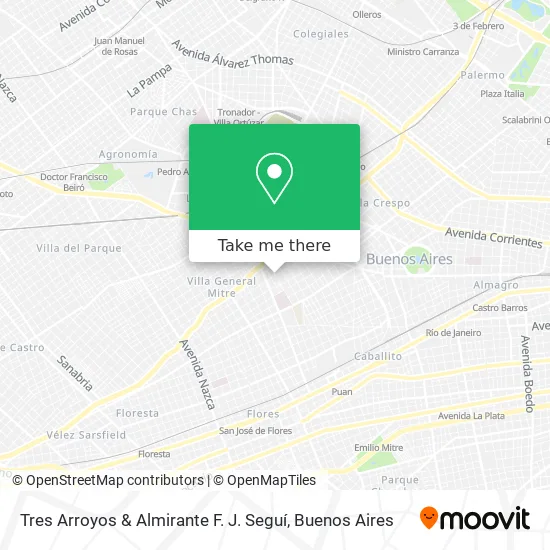 Mapa de Tres Arroyos & Almirante F. J. Seguí