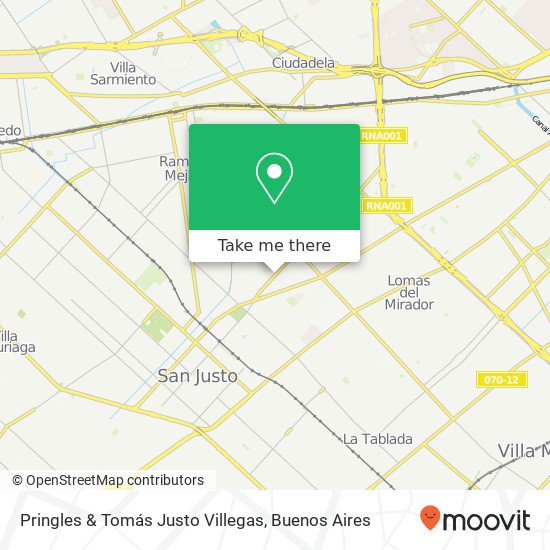 Pringles & Tomás Justo Villegas map