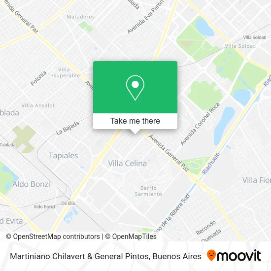 Martiniano Chilavert & General Pintos map