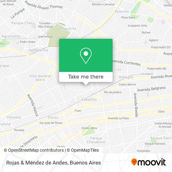 Mapa de Rojas & Méndez de Andes